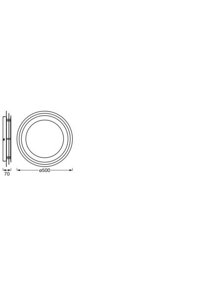 PLAFON LED ORBIS SPIRAL LAYER CL 500 38W 3000K ciepła biała WT 