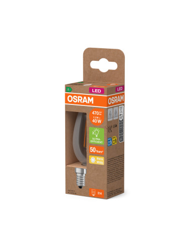 ŻARÓWKA LED ENERGY CLASS CLB40 2,2W 2700K ciepła biała E14 470LM FIL EE  KLASA A 