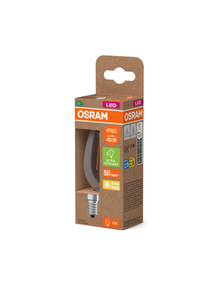 ŻARÓWKA LED ENERGY CLASS CLB40 2,2W 2700K ciepła biała E14 470LM FIL EE  KLASA A 
