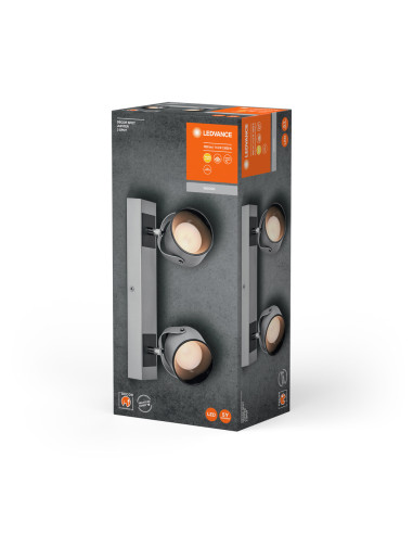 OPRAWA LED DECOR SPOT JUPITER 300MM 11.5W 3000K ciepła biała SILVER 2 SPOT 