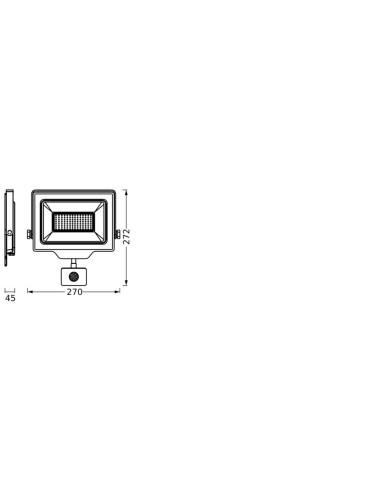 NAŚWIETLACZ FLOOD ESSENTIAL SENSOR 100W 4000K neutralna biała 10000LM BK IP44 