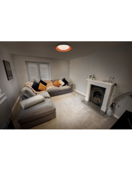 PLAFON LED ORBIS PLATE 310MM 19W 3000K ciepła biała CLICK DIM BLACK AND ORANGE 