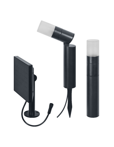 OPRAWA SMART OUTDOOR BT SOLAR BOLLARD SPOT PANEL RGBW 