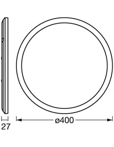 PLAFON LED ORBIS ULTRA SLIM 400 22W 3000K ciepła biała CLICK DIM WT 