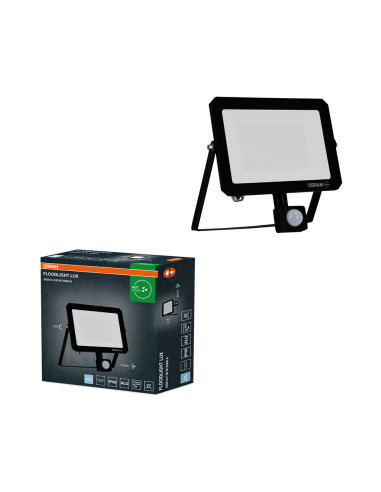 NAŚWIETLACZ FLOOD LED LUX SENSOR 50W 6500K 4500LM BK IP65 3Y 