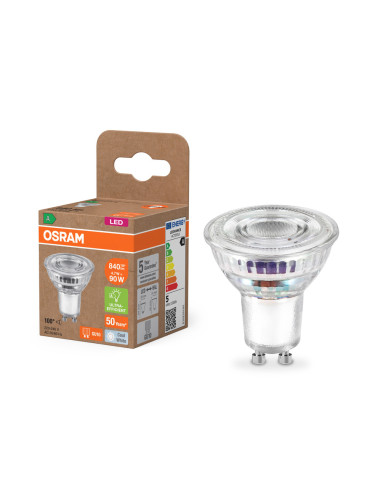 ŻARÓWKA LED REFLEKTOR GU10 4,7W odpowiednik 90W 100° 4000K neutralna biała 850LM EE KLASA A 