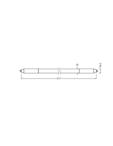 ŚWIETLÓWKA LED V LEDTUBE T5 L13 HF SHORT 517MM 7W 3000K ciepła biała 30…55 V  770LM TUBA LED 