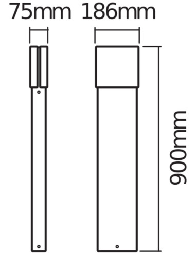 OPRAWA ENDURA STYLE ELLIPSE SŁUPEK 90CM 13W DARK GRAY 