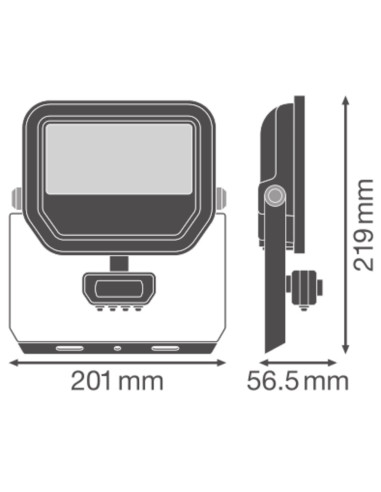 NAŚWIETLACZ FLOOD LED SENSOR 50 P 41W/27W 5500LM/3670LM PS 3000K SY100 WT IP65 GEN4 