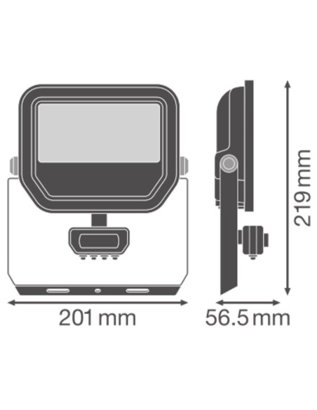 NAŚWIETLACZ FLOOD LED SENSOR 50 P 41W/27W 5500LM/3670LM PS 3000K SY100 WT IP65 GEN4 