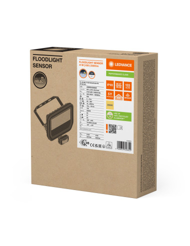 NAŚWIETLACZ FLOOD LED SENSOR 50 P 41W/27W 5500LM/3670LM PS 3000K SY100 WT IP65 GEN4 