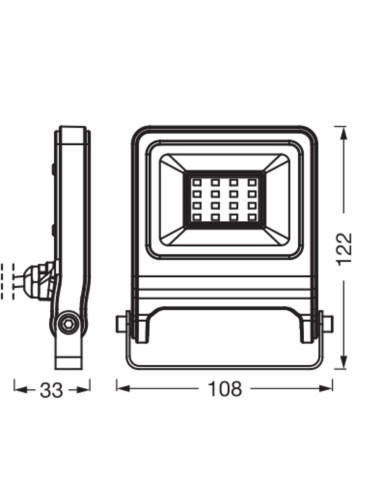 NAŚWIETLACZ ENDURA FLOOD 10W 3000K ciepła biała 1050LM PCR WT 
