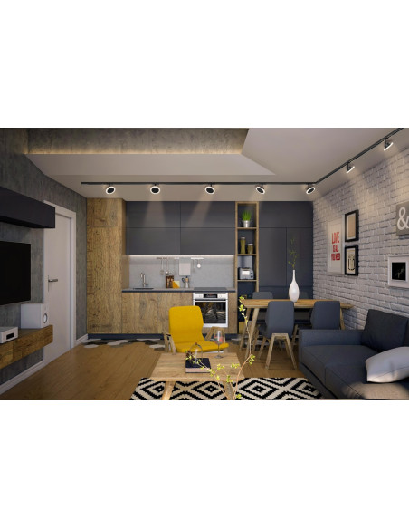 OPRAWA SZYNOWA SMART WIFI TRACKLIGHT SPOT CIRCLE 6.5W TW 3000K..6500K BK 