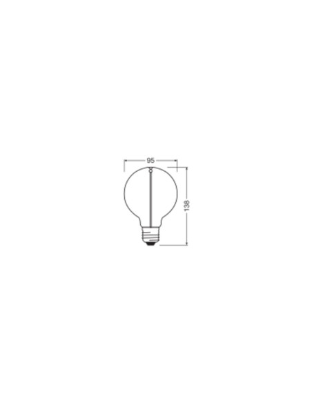 ŻARÓWKA LED 1906 VINTAGE LED MAGNETIC GLOBE95 CLEAR16 FIL 2.2W 2700K 150LM E27 