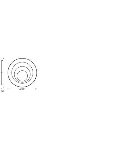 PLAFON LED ORBIS SPIRAL ROUND 685 63W 3000K ciepła biała WT 