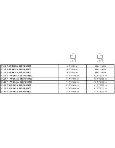 NAŚWIETLACZ FLOOD LED 50 P 41W/27W 6000LM/4000LM PS 6500K SY100 WT IP66 GEN4 