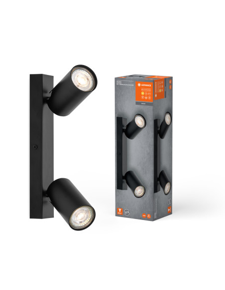 OPRAWA SUFITOWA LED SPOT OCTAGON DIM 2X3.4W 2700K ciepła biała GU10 BK 