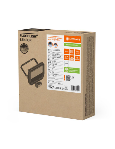 NAŚWIETLACZ FLOOD LED SENSOR 50 P 41W/27W 6000LM/4000LM PS 4000K SY100 BK IP65 GEN4 