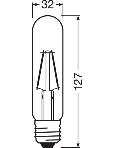 ŻARÓWKA LED 1906 VINTAGE LED TUBE GOLD20 2.5W 2000K E27 FIL 200LM 