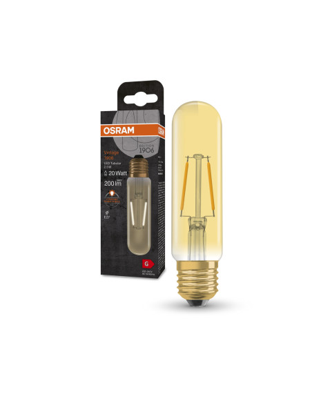 ŻARÓWKA LED 1906 VINTAGE LED TUBE GOLD20 2.5W 2000K E27 FIL 200LM 
