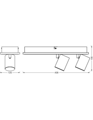 OPRAWA LED DECOR SPOT MARS 408MM 29W 3000K ciepła biała CLICK-SELECT WHITE 2 SPOT 