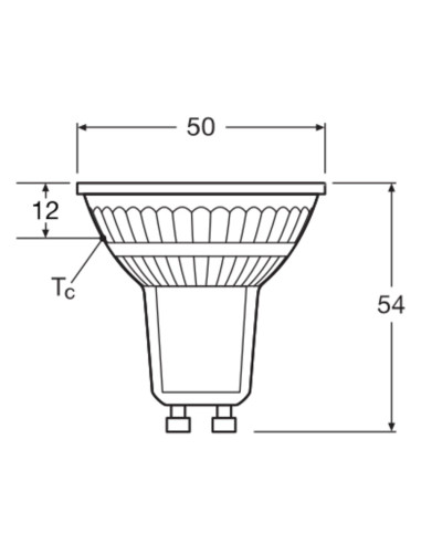 ŻARÓWKA LED P SPOT PAR16 GL 35 36° 2,4W 2700K ciepła biała GU10 230LM 