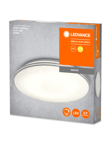 PLAFON LED ORBIS SPARKLE 400MM 24W 830 CLICK DIM 