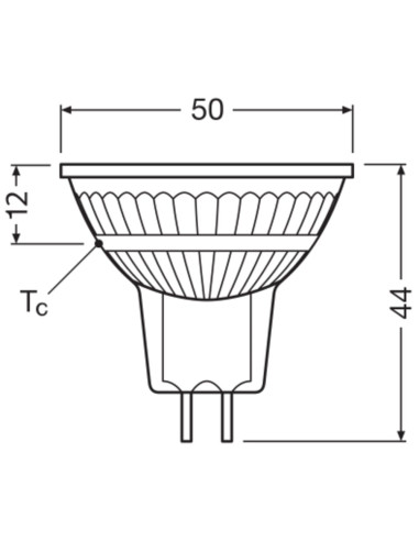 ŻARÓWKA LED P SPOT MR16 GL 35 36° 3,4W 4000K neutralna biała GU5.3 12V 345LM 
