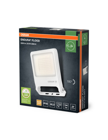 NAŚWIETLACZ ENDURA FLOOD 50W 3000K ciepła biała 5250LM PCR WT 
