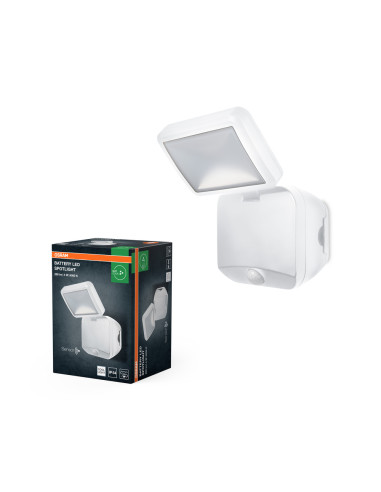 NAŚWIETLACZ BATTERY LED SPOTLIGHT SENSOR SINGLE 4W 4000K WHITE IP54 