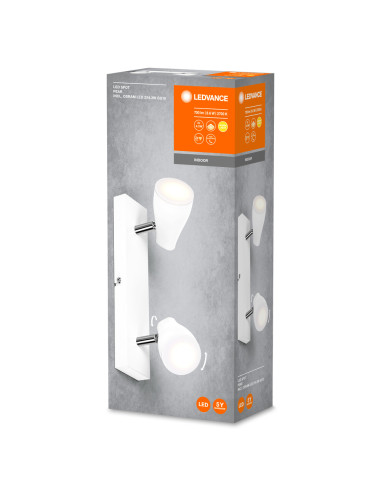 OPRAWA SUFITOWA PUNKTOWA LED SPOT PEAR 2X4.3W 2700K ciepła biała GU10 WHITE 