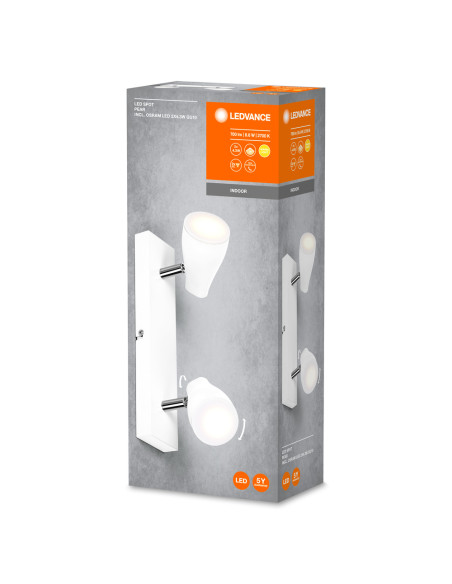 OPRAWA SUFITOWA PUNKTOWA LED SPOT PEAR 2X4.3W 2700K ciepła biała GU10 WHITE 