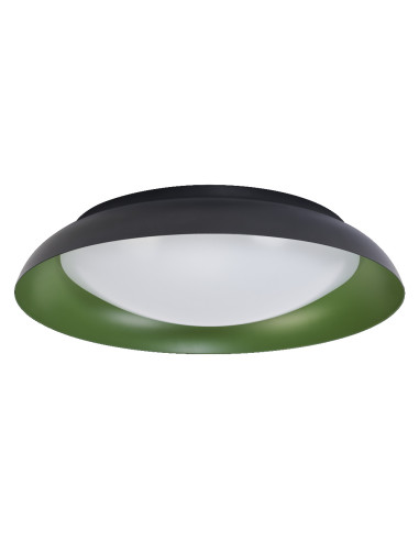 PLAFON LED ORBIS PLATE 480MM 45W 3000K ciepła biała CLICK DIM BLACK AND GREEN 
