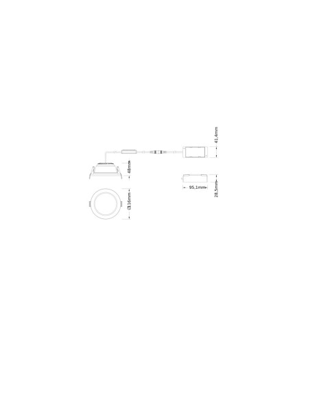 DL COMFORT DN100 13W/10W/7W 3000K/4000K 110LM/W OP WT IP44 RA90 
