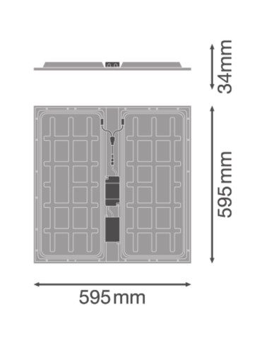 PANEL PROTECT DALIVR 600 P 36W 3000K ciepła biała 5040LM IP54 PS 
