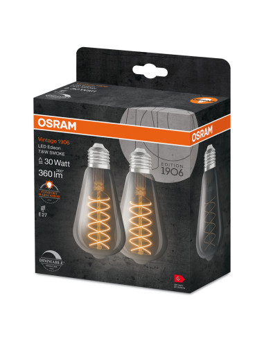 ŻARÓWKA LED 2-PAK 1906 VINTAGE LED EDISON GOLD37 DIM 4,8W/2200K 420LM E27 SFIL 