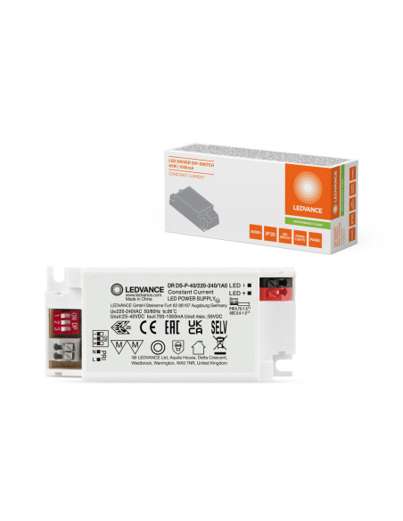 ZASILACZ DR DS P 40/220-240/1A0 LED DRIVER STAŁOPRĄDOWY Z PRZEŁĄCZNIKIEM DIP 