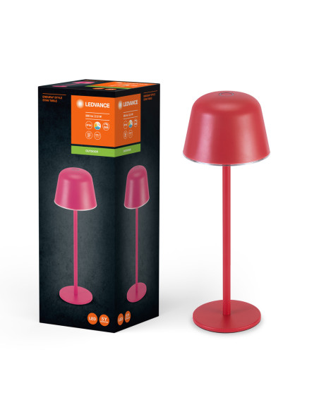 LAMPKA STOŁOWA ZEWNĘTRZNA ENDURA STYLE TABLE CCT USB 2.5W IP54 MAGENTA 