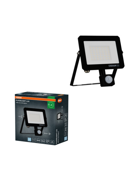 NAŚWIETLACZ FLOOD LED LUX SENSOR 30W 6500K 2700LM BK IP65 3Y 