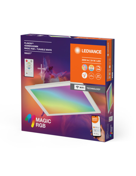 OPRAWA SMART WIFI PLANON MAGIC 450X450 24W 1900LM RGB TW PANEL 