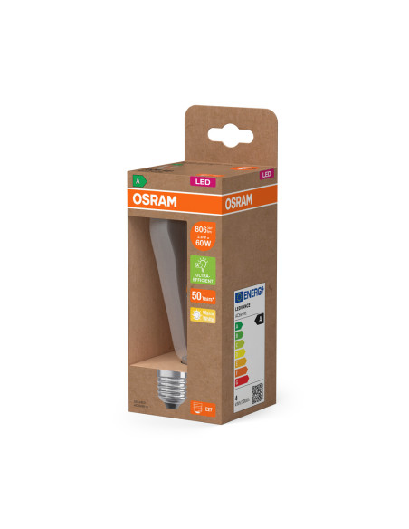 ŻARÓWKA LED ENERGY CLASS EDISON 60 3,8W 2700K ciepła biała E27 806LM FIL EE  KLASA A 