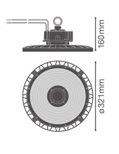 OPRAWA HIGH BAY LED 150W/125W/6500K 110DEG 26250LM /21875LM IP66 IK10 PS GEN5  
