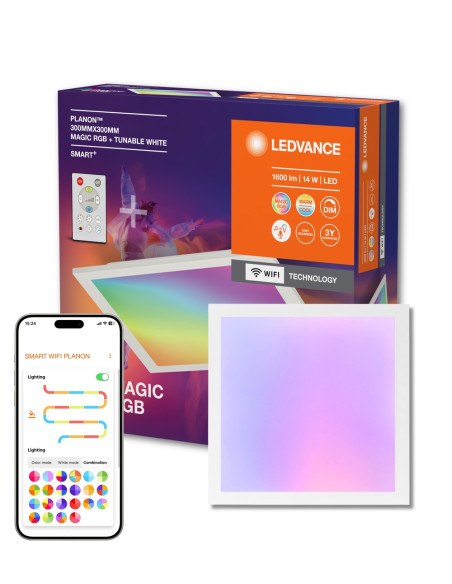 OPRAWA SMART WIFI PLANON MAGIC 300X300 14W 1100LM RGB TW PANEL  
