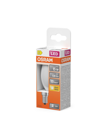 ŻARÓWKA LED STAR RF CLB15 1W 2700K ciepła biała E14 GL FR 136LM 