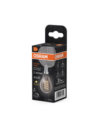 ŻARÓWKA LED 1906 VINTAGE LED CLP40 DIM 4,8W/827 470LM SFIL CLEAR E14 