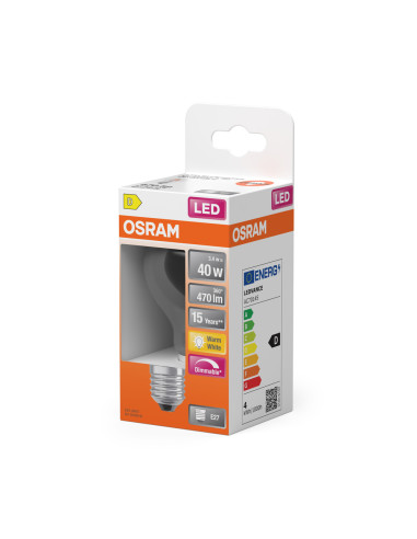 ŻARÓWKA LED SUPERSTAR RF CLA40 DIM 3.4W 2700K ciepła biała 470LM FIL E27 