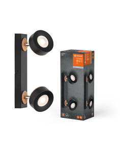 OPRAWA SUFITOWA LED DECOR SPOT PLUTO 2X4.8W 3000K ciepła biała BK 