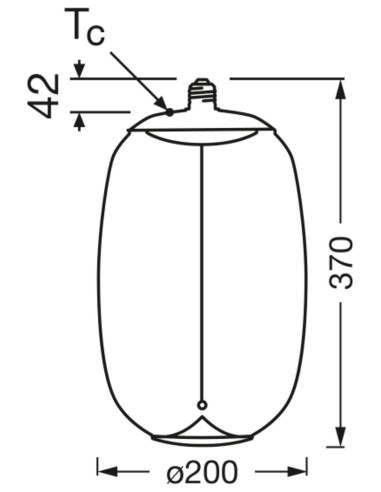 ŻARÓWKA LED 1906 VINTAGE LED MAGNETIC BIG ELIPSE OVAL AMBER27 FIL 4W 2700K 280LM E27 
