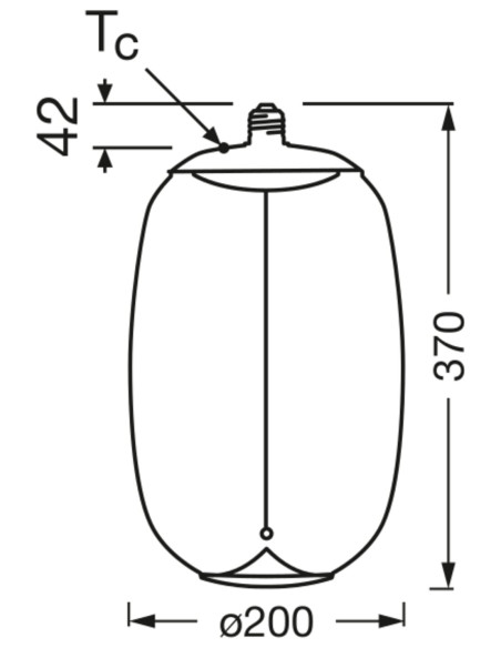 ŻARÓWKA LED 1906 VINTAGE LED MAGNETIC BIG ELIPSE OVAL AMBER27 FIL 4W 2700K 280LM E27 