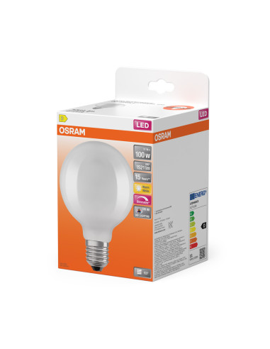 ŻARÓWKA LED SUPERSTAR RF G95 100 DIM 11W 2700K ciepła biała CRI90  FIL GL FR E27 
